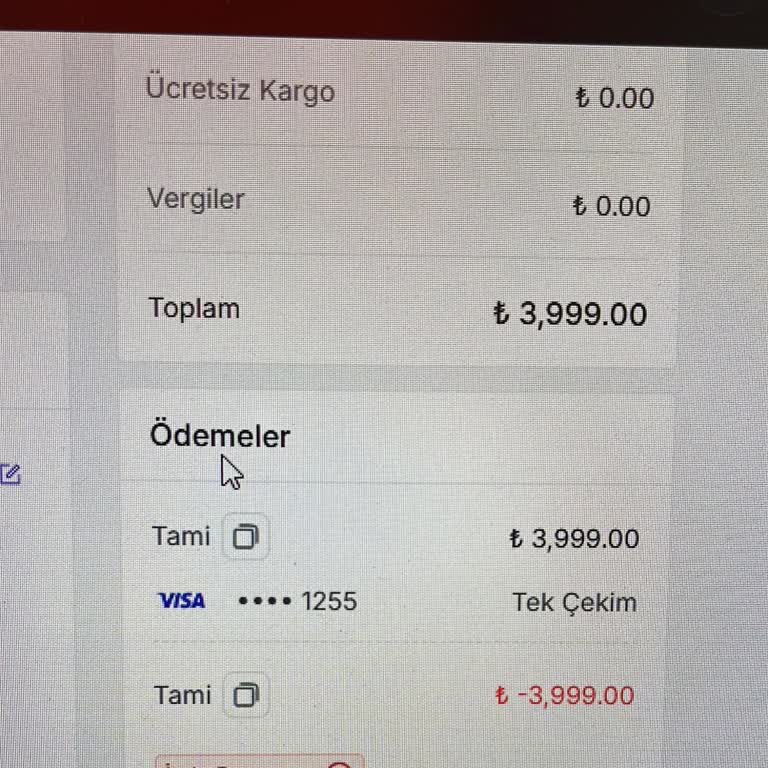 Garanti Bankası Tami Ödeme Yöntemi İade İşleminin Başarısızlığı