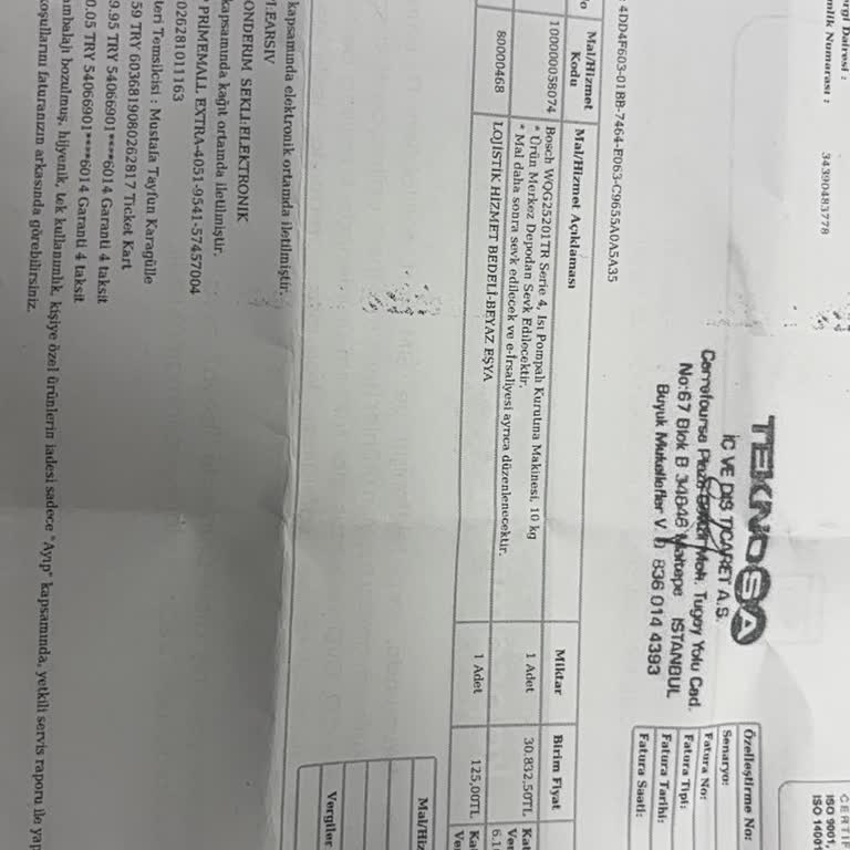 37.149 TL Değerindeki Kurutma Makinesi Teslim Edilmedi Ve Mağaza Cevapsız