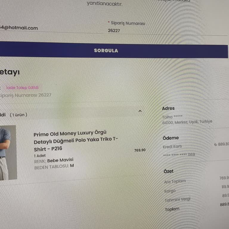 İade Kodu Alınamaması Nedeniyle Sipariş İadesi Süreci Tıkandı