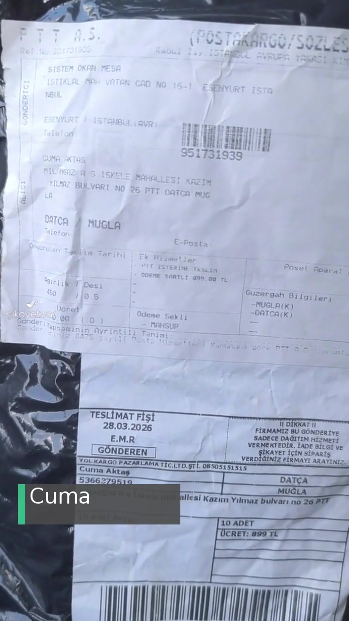 Okan Mesa Orman Ürünleri Siparişim Bu Değildi videonun kapak resmi