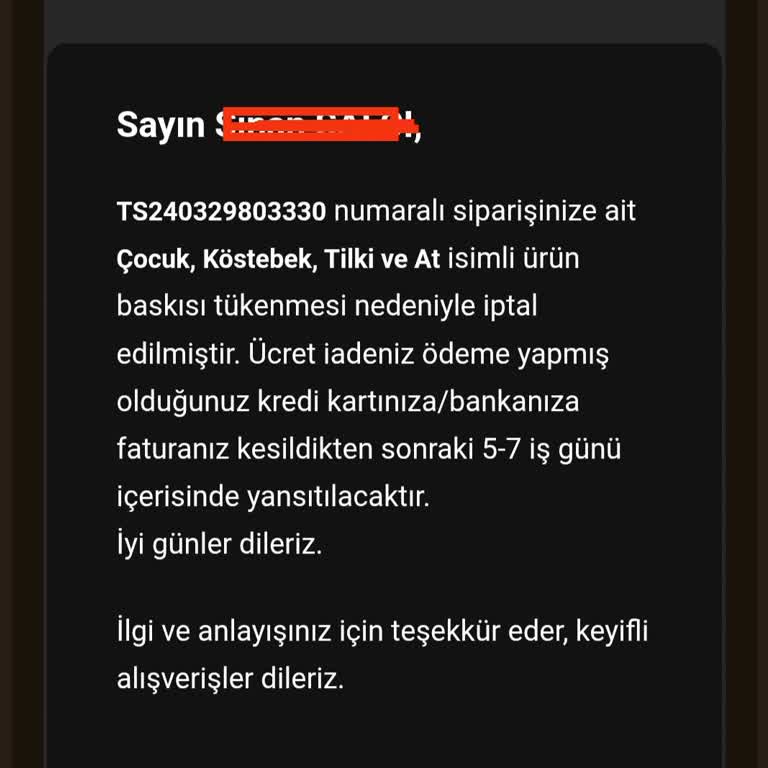 Stok Yanıltması: Kitap Gönderilmedi Ve İptal Edildi