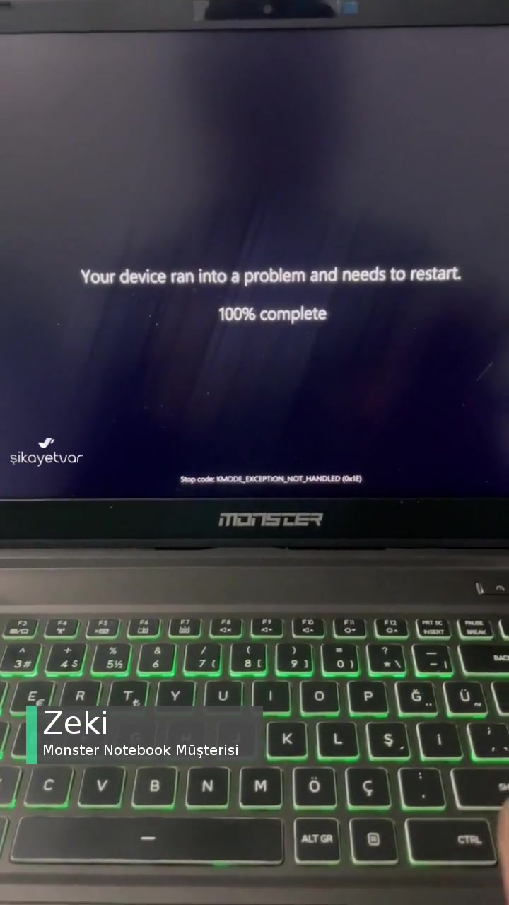 Monster Notebook Teknik Servis Hatası videonun kapak resmi