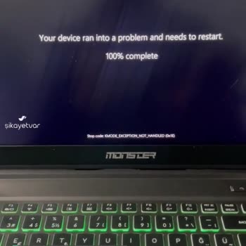 Monster Notebook Teknik Servis Hatası