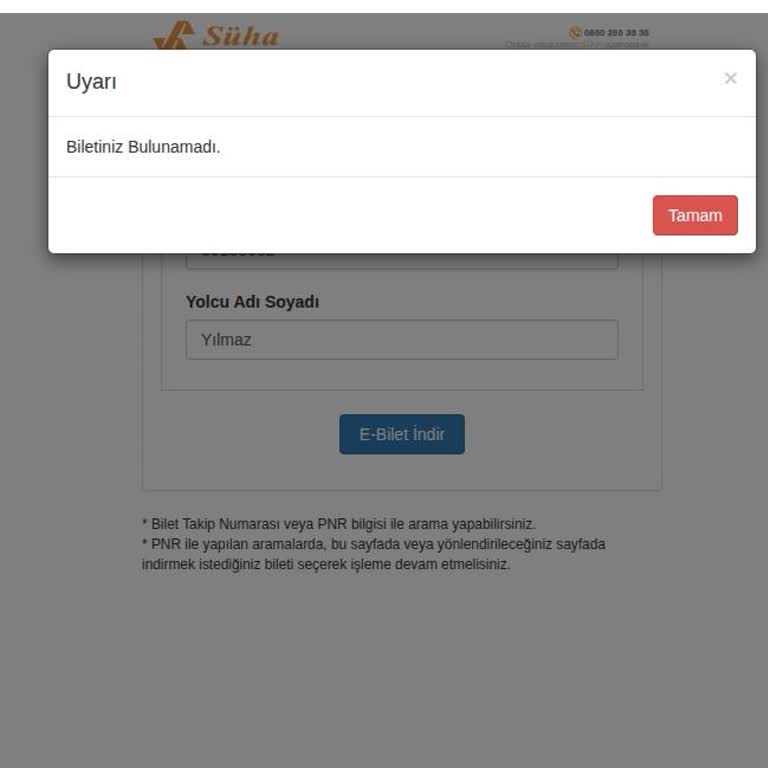E-Bilet Ve E-Fatura Önceden Gönderilmediği İçin Mağdur Oldum