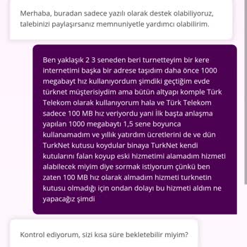 Peşin Ödemeli 1000 Mbps Paketi İçin Ek Ücret Talebi Ve Hız Düşüklüğü