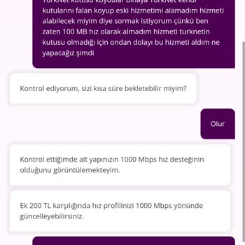 Peşin Ödemeli 1000 Mbps Paketi İçin Ek Ücret Talebi Ve Hız Düşüklüğü