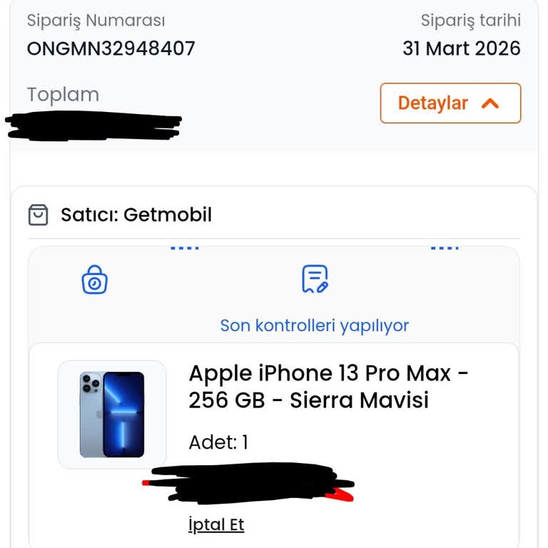 Getmobil'de İPhone Siparişi Hazır Gösteriliyor, Kargoya Verilmiyor