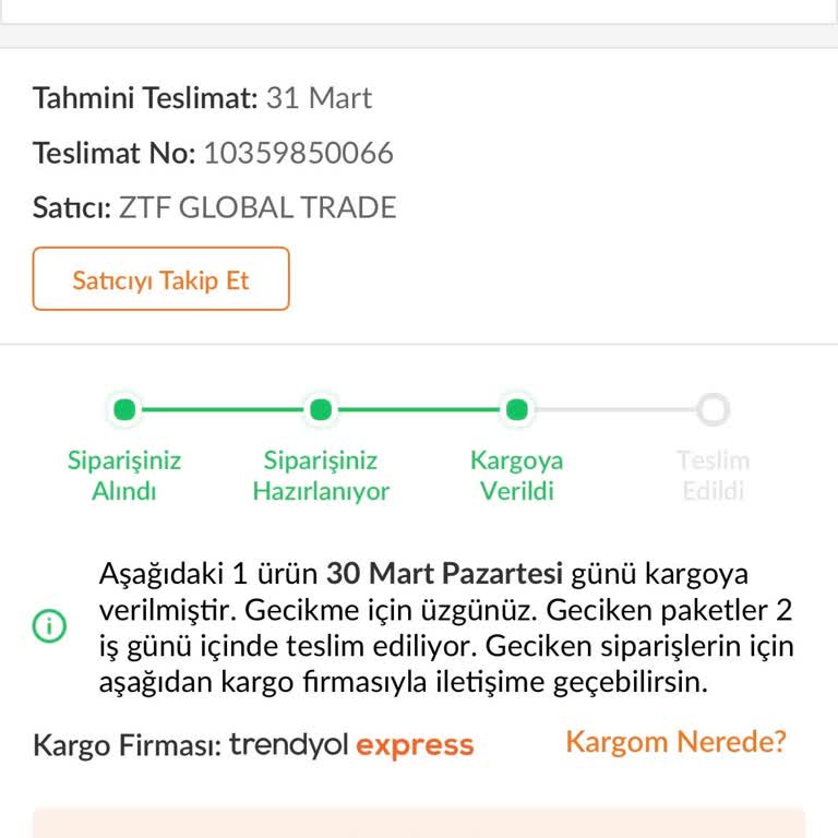 Tahmini 2 Gün Teslim Süresi Aşımı Ve Müşteri Hizmetlerinden Cevap Gelmemesi