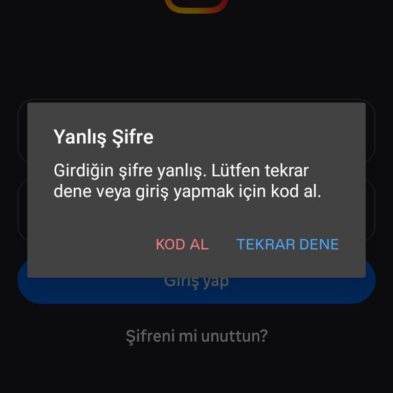 Doğru Şifreye Rağmen Instagram Mobil Uygulamasında Giriş Hatası