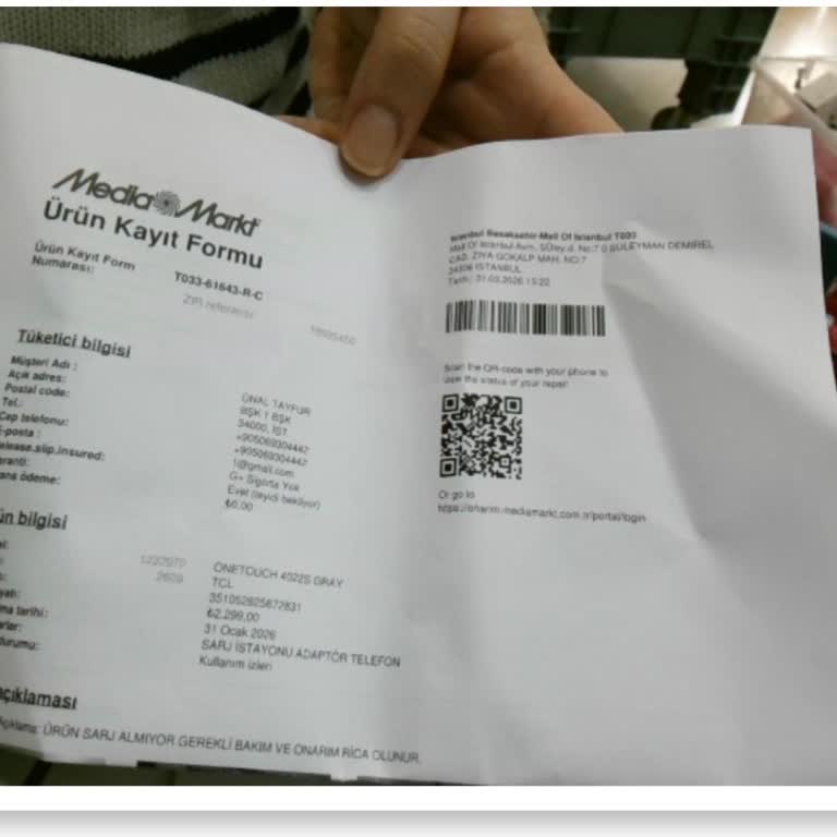 Media Markt Garanti Dışı Sıvı Teması İddiası Ve Aşırı Tamir Ücreti İtirazı