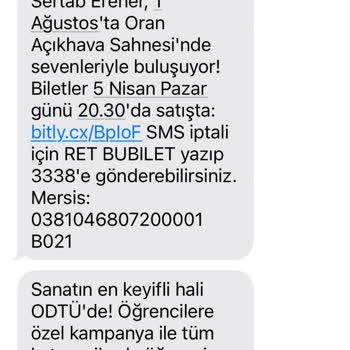 Bubilet Reklam SMS’lerine Kalıcı Çıkış Talebi
