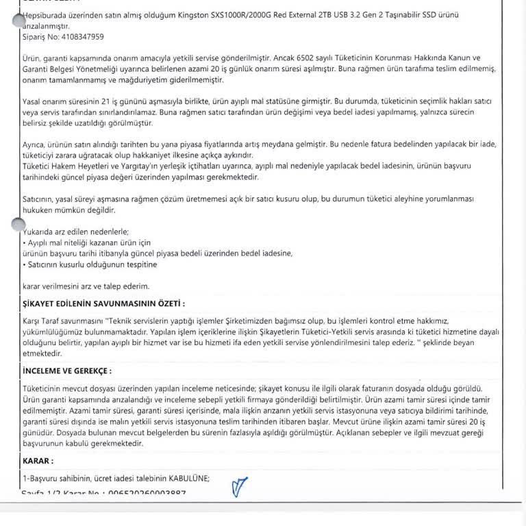 Hepsiburada’nın Kapalı Karta Yaptığı İade Sorunu