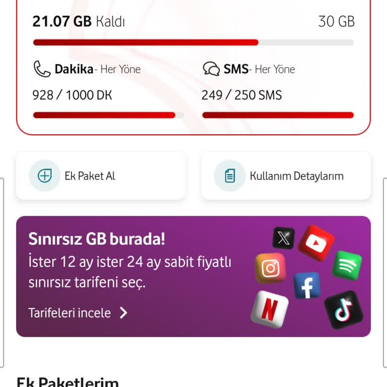 Hediye 5G İnternetim Ana Paketime Düşüyor Ve Çözüm Yok