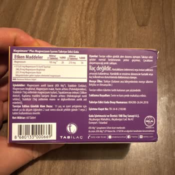 TAB İlaç Magnimore Plus Farklı Ve Rahatsız Edici Etkiler