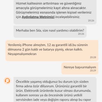 Garanti Süresinde Şişen Bataryalı Yenilenmiş Iphone 12 İçin Trendyol Sorumluluk Reddi