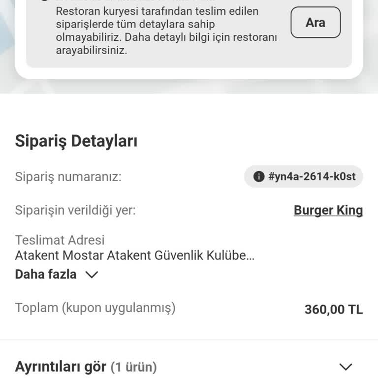 Teslim Edilmediği İken Sipariş Teslim Edildi Diyor
