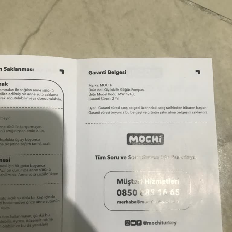 Mochi Süt Sağma Pompasının Düğme Arızası Garantili Tamir Talebi