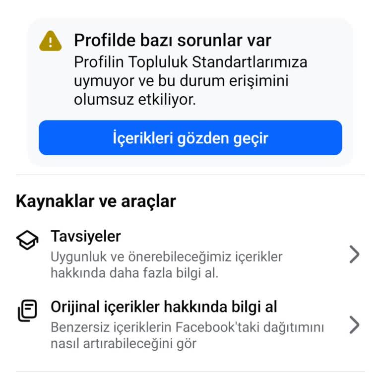 Facebook Hesabım Yanlışlıkla Kısıtlandı, Haksız Değerlendirme İtiraz Ediyorum