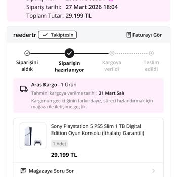 N11 Üzerinden PS5 Slim Kargo Gecikmesi Ve İletişim Eksikliği