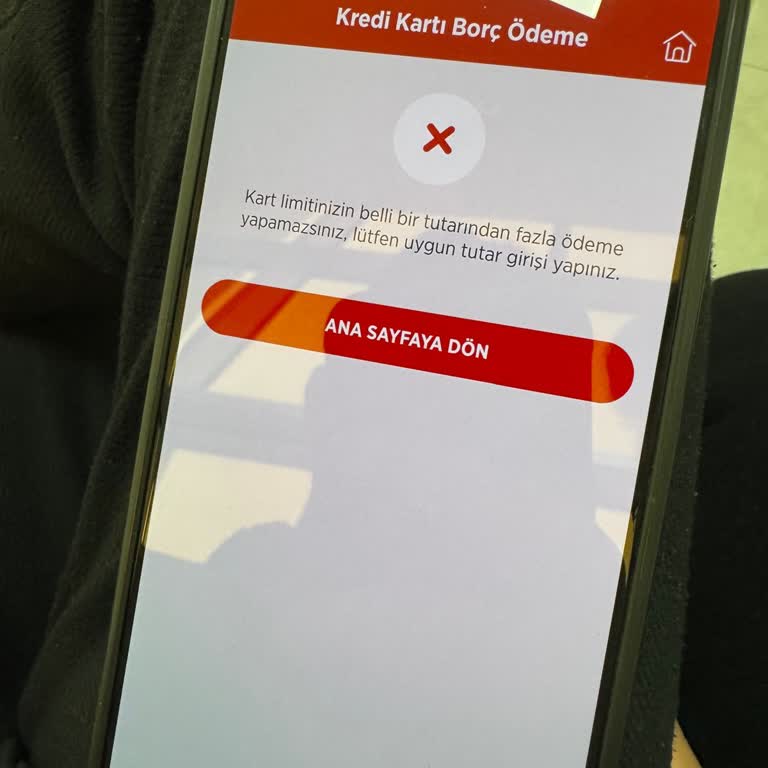 Ziraat Mobil'de Kredi Kartı Borcu Ödenemiyor, Sürekli Hata