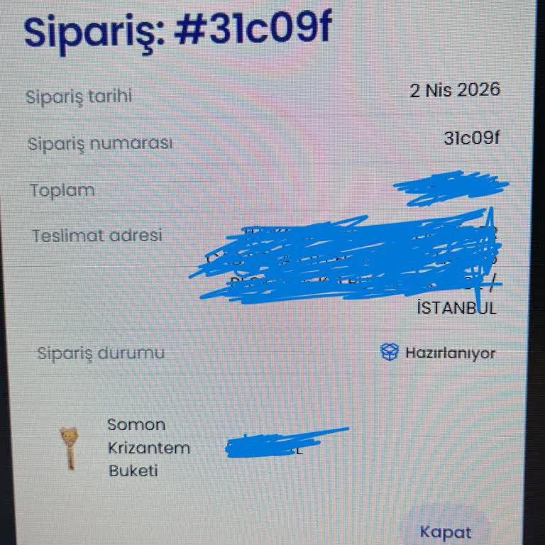 Adres Bölgesi Dışında Olduğu İçin Siparişin Aniden İptali Ve Özel Gün Mağduriyeti