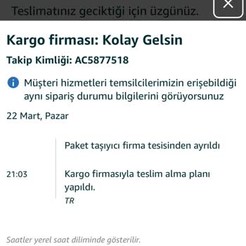 Amazon Prime Siparişinde Teslimat Gecikmesi Ve Çözüm Beklentisi