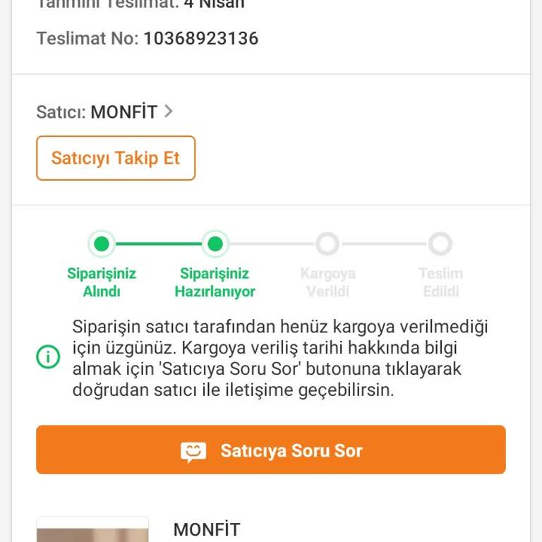 Trendyol Teslim Edildi Gösterilen Ürün Elime Ulaşmadı