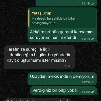 Yatakta Lekelenme, Garanti Kapsamı Belirsiz Ve 1500 TL Ücret Talebi