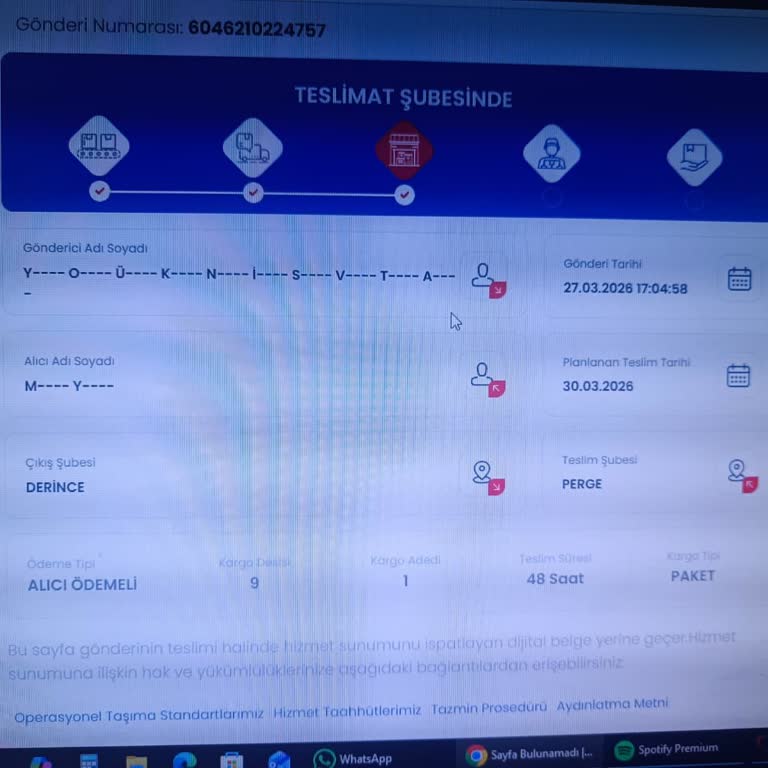 Dağıtım Dışı Gösteren Merkez Adrese Kargom Teslim Edilmedi Ve Geri Dönüş Yok