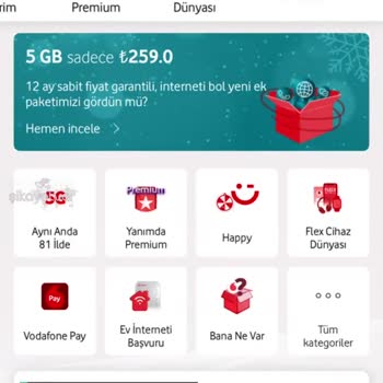 Vodafone 5G Bir Günlük Sınırsız İnternetimi Alamıyorum!