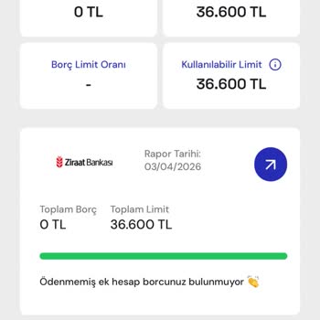 Findeks'te Ziraat Bankası Ek Hesabı Hala Açık Görünüyor