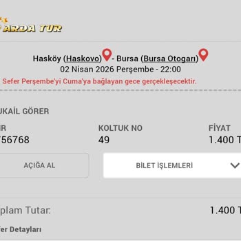 Obilet Ve Arda Tur'dan Destek Yok, Otobüs Gelmedi, 3400 TL İade Bekleniyor