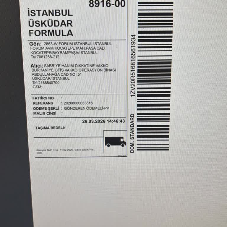 Barkod Okutmayan UPS Görevlisi Nedeniyle 9.899,70 TL’lik Masraf Formu Kayıp