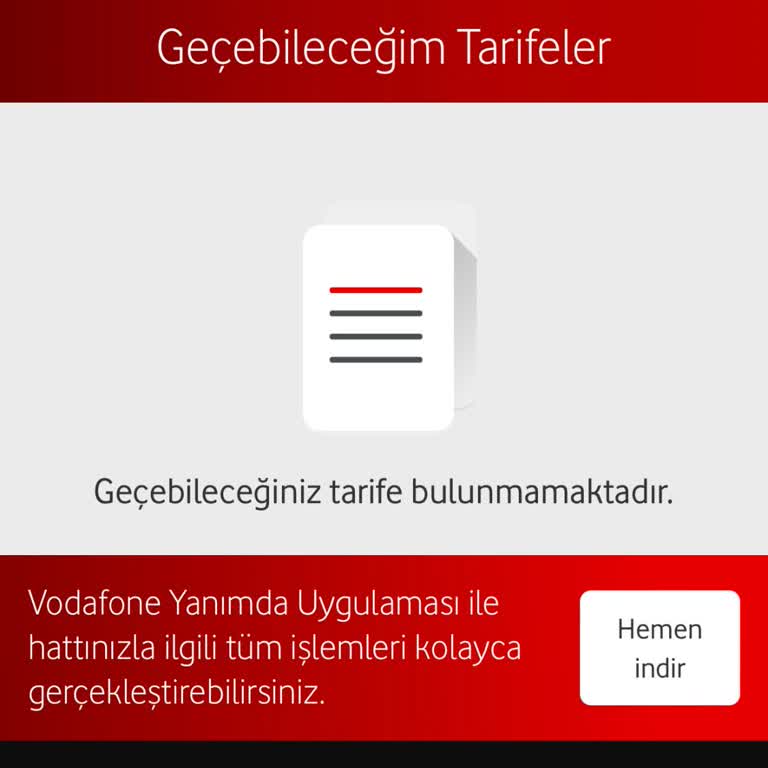 Taahhüt Bittiğinde Uygun Tarife Seçeneği Sunulmuyor
