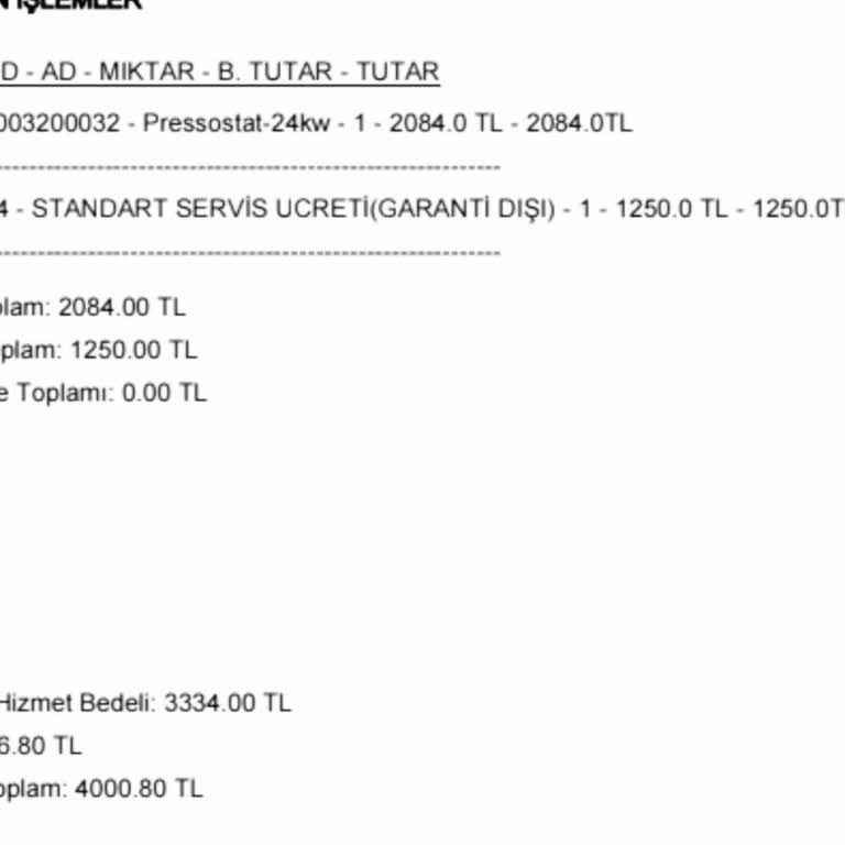 DemirDöküm Şofbende Hava Akış Sensörü Değişimi İçin Aşırı Ücret Ve Cevapsızlık