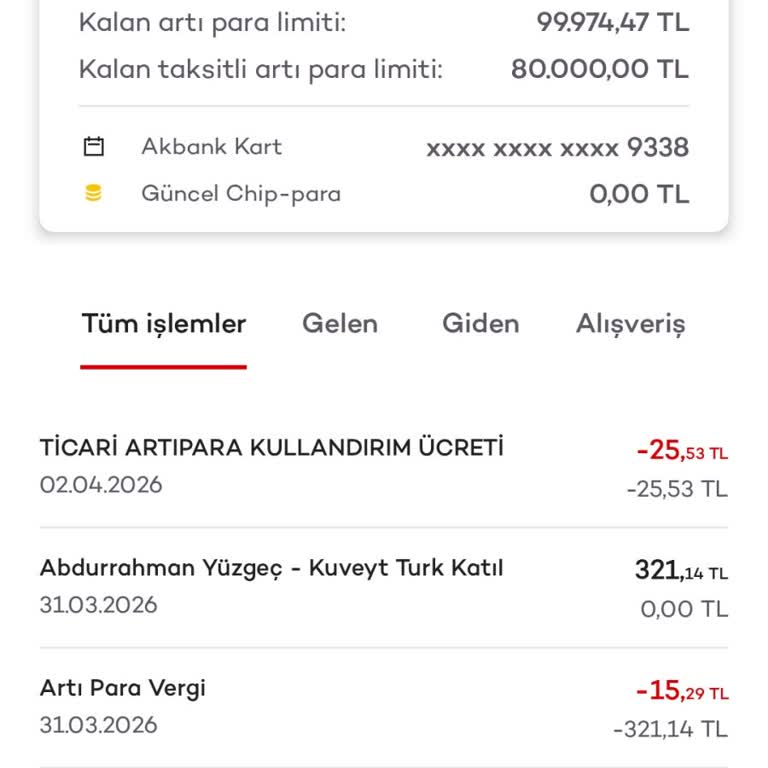 Akbank’tan Haksız Kesintiler Ve İade Talebi
