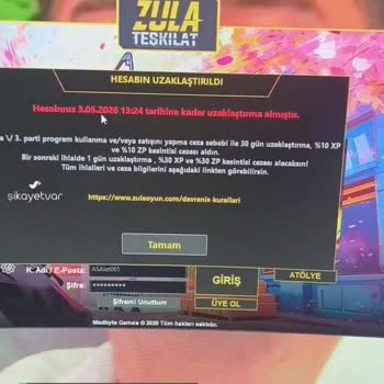 Zula Oyun Haksız Ban, Herhangi 3. Parti Bir Hile Kullanmadım!