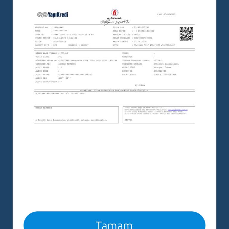 Fast Transfer İadesi Reddi Ve Sahte Hesap İncelemesi Talebi