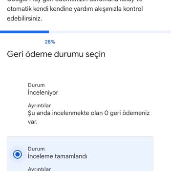 Google Play Onaylı İade Yetersiz, 1.474 TL Hesaba Yansımıyor