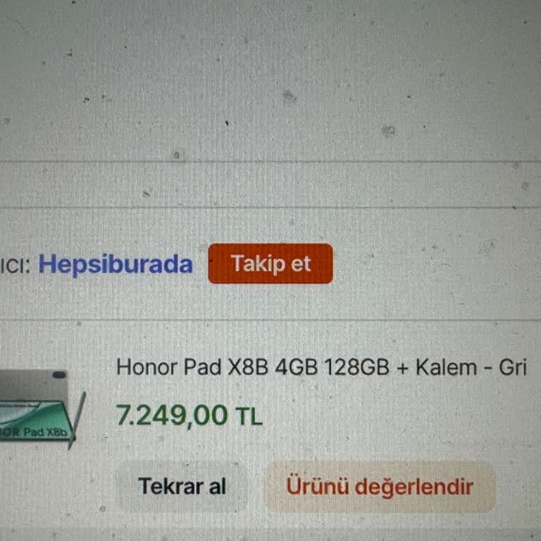 Honor Tablet Siparişinde Kalem Gönderilmedi, Müşteri Mağdur