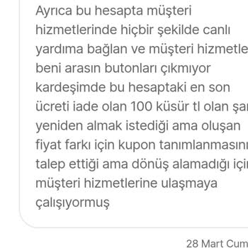 Hepsiburada’da Ürün Değişiminde Fiyat Farkı Kuponu Verilmemesi