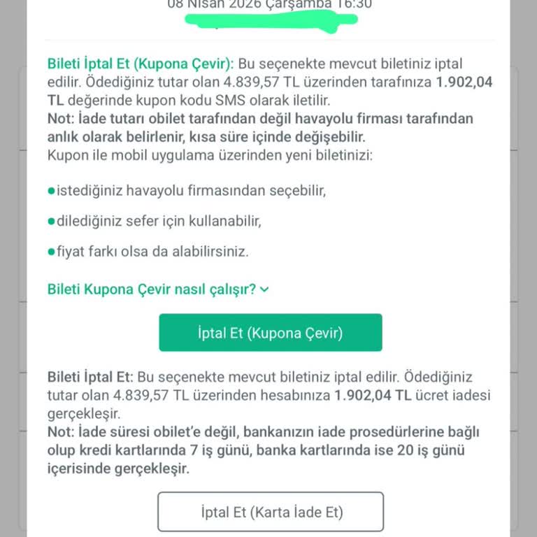 Ajet'te İptal Kesintisinin Aşırı Olması Ve Adil İade Talebi