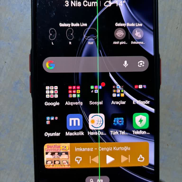 Garanti Sonrası Kendiliğinden Beliren Yeşil Çizgi İçin Ücretsiz Ekran Değişimi Talebi