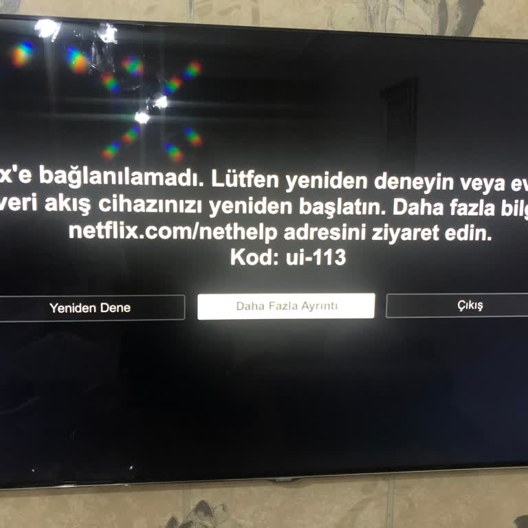Netflix UI-113 Hatası Samsung TV'de Çözülmedi