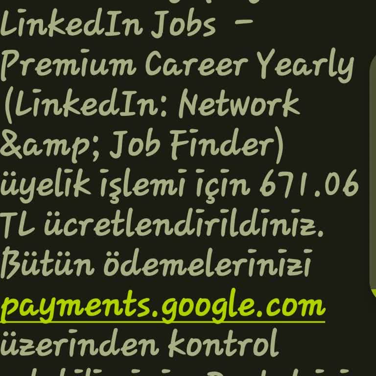 LinkedIn Premium Üyeliği İçin Yetkisiz 671 TL Kesintisi Ve İade Talebi