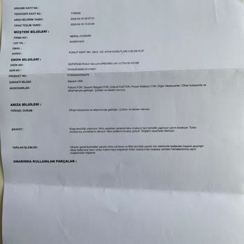 Temizlemeyen Robot Süpürge Serviste Suyla Geri Döndü Şimdi Çalışmıyor Ve İade İstiyorum