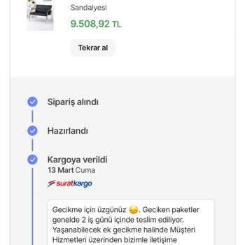 Teslim Edilmeyen Kargo Ve Şubenin Hatalı Bilgisi