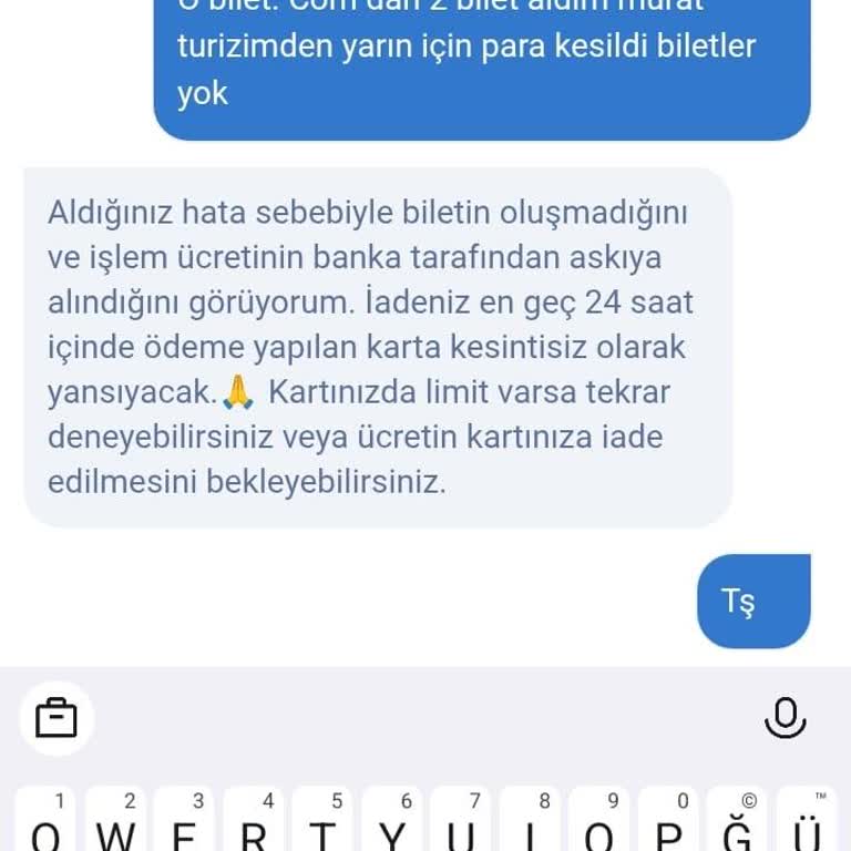 Obilet'ten Ödenen Biletin Gelmemesi Ve İade Talebi