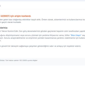 VFS Kullanıcı Kimliğinde Erişim Kısıtlaması Ve Boş Randevu Alınamaması