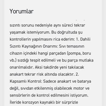 Garanti Kapsamındaki Cihazda Sıvı Teması İddiası Ve Özensiz Servis Teslimatı Nedeniyle İade Talebi